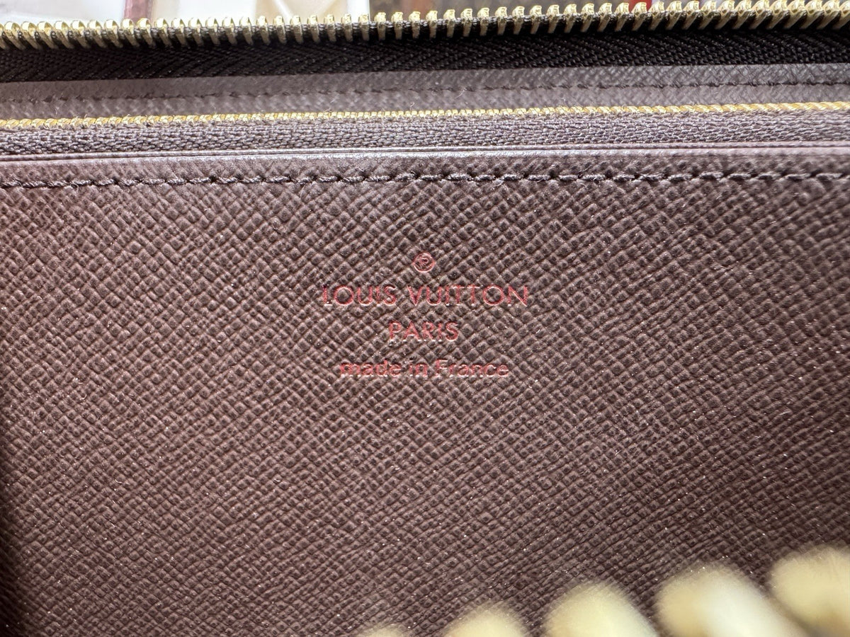 Louis Vuitton Zippy Geldbörse Portemonnaie Damier Ebene Canvas
