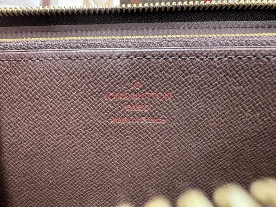 Louis Vuitton Zippy Geldbörse Portemonnaie Damier Ebene Canvas