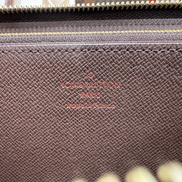 Louis Vuitton Zippy Geldbörse Portemonnaie Damier Ebene Canvas
