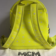MCM Stark Rucksack + Portemonnaie Visetos Neon Gelb