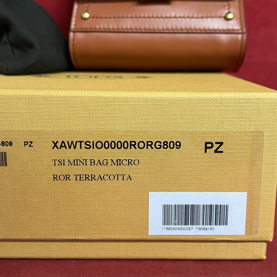TOD’S TODS TSI MINI BAG MICRO ROR TERRACOTTA LEDER UMHÄNGETASCHE NEU