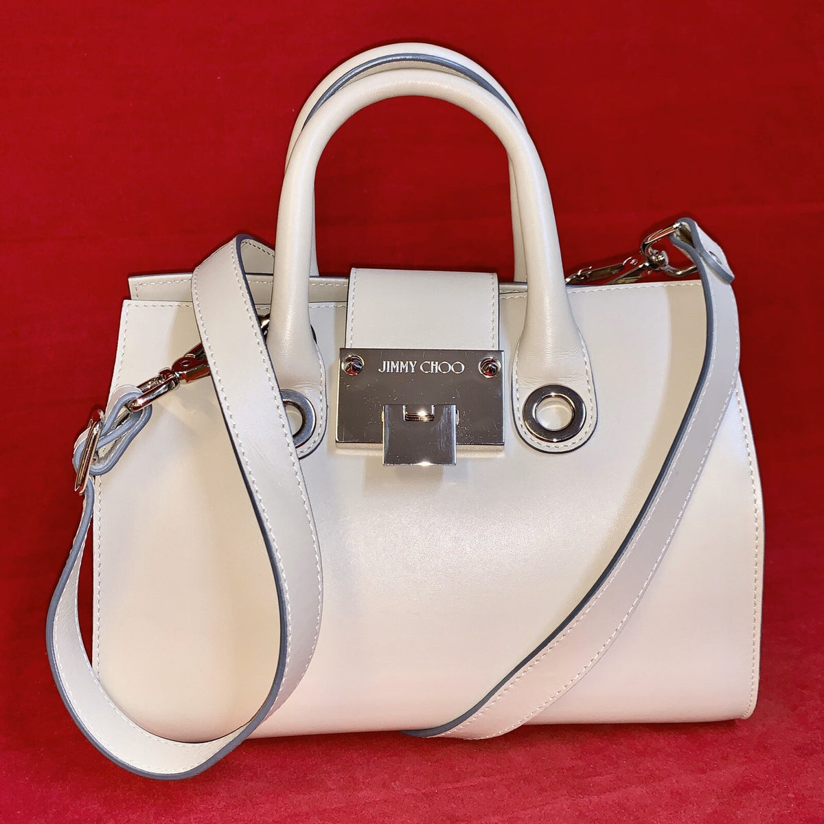 Jimmy Choo Riley Small Damen Handtasche/Schultertasche Grau/Anthrazit