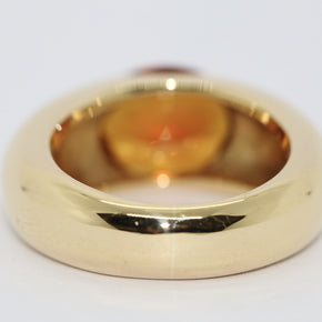 Massiver Wempe Ring mit großem Citrin im Facettenschliff 750er Gelbgold Gr. 51