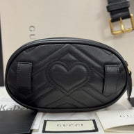 Gucci GG Marmont Gürteltasche Bumbag Leder Schwarz/Gold 476434