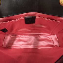 Gucci Kleine GG Marmont Schultertasche Samt Schwarz/Gold 446744