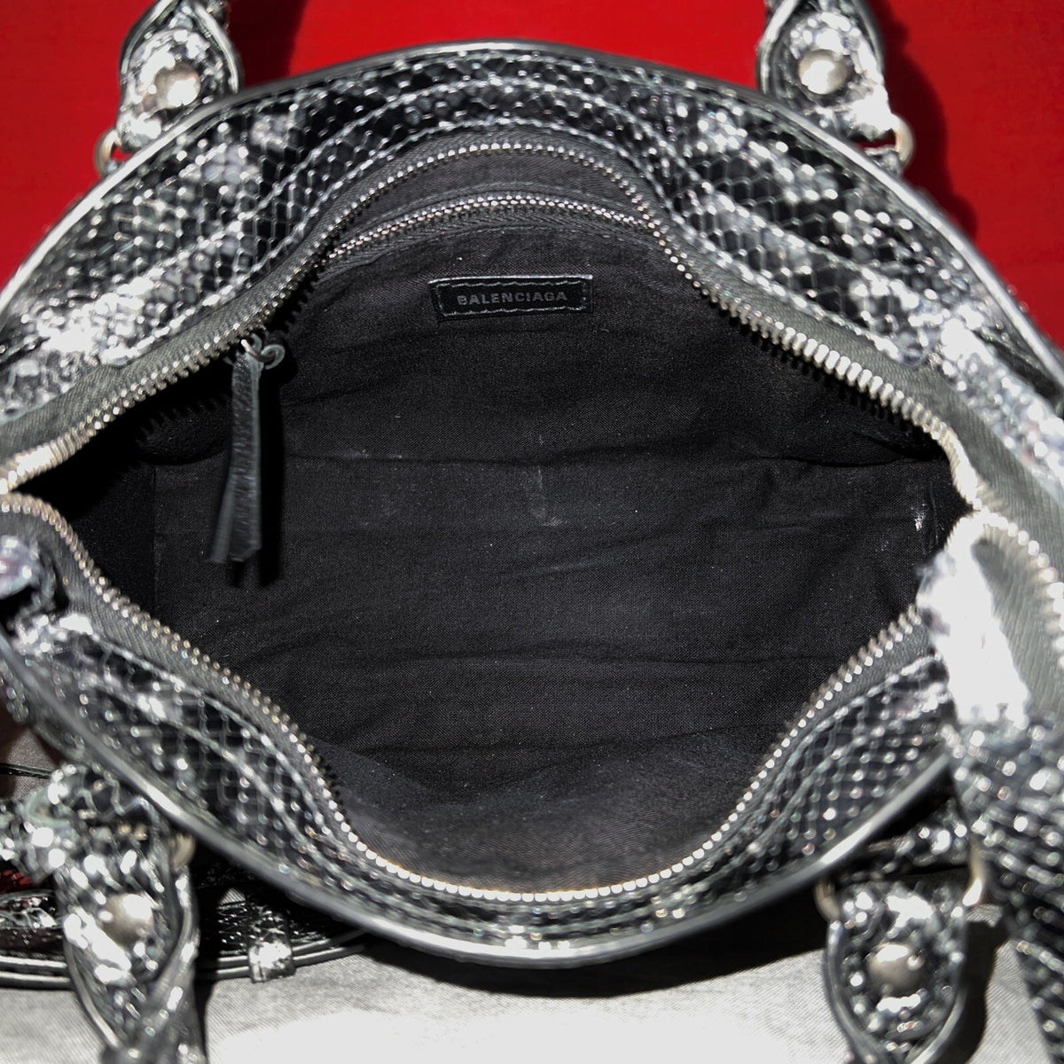 Balenciaga Neo Classic City kleine Damen Umhängetasche Python Leder