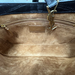 Saint Laurent Schultertasche Le 5 à 7 Hobo Bag Medium Schwarz Gold Leder