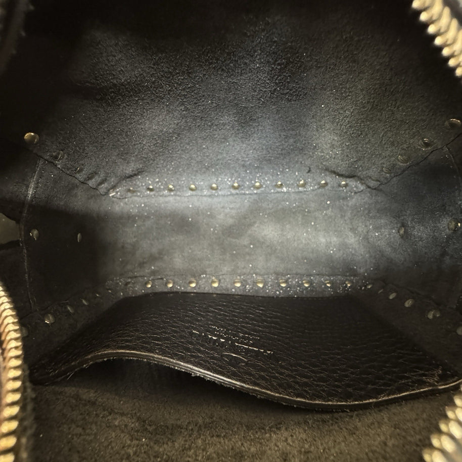 Valentino Garavani Rockstud Camera Bag kleine Umhängetasche Schwarz Leder