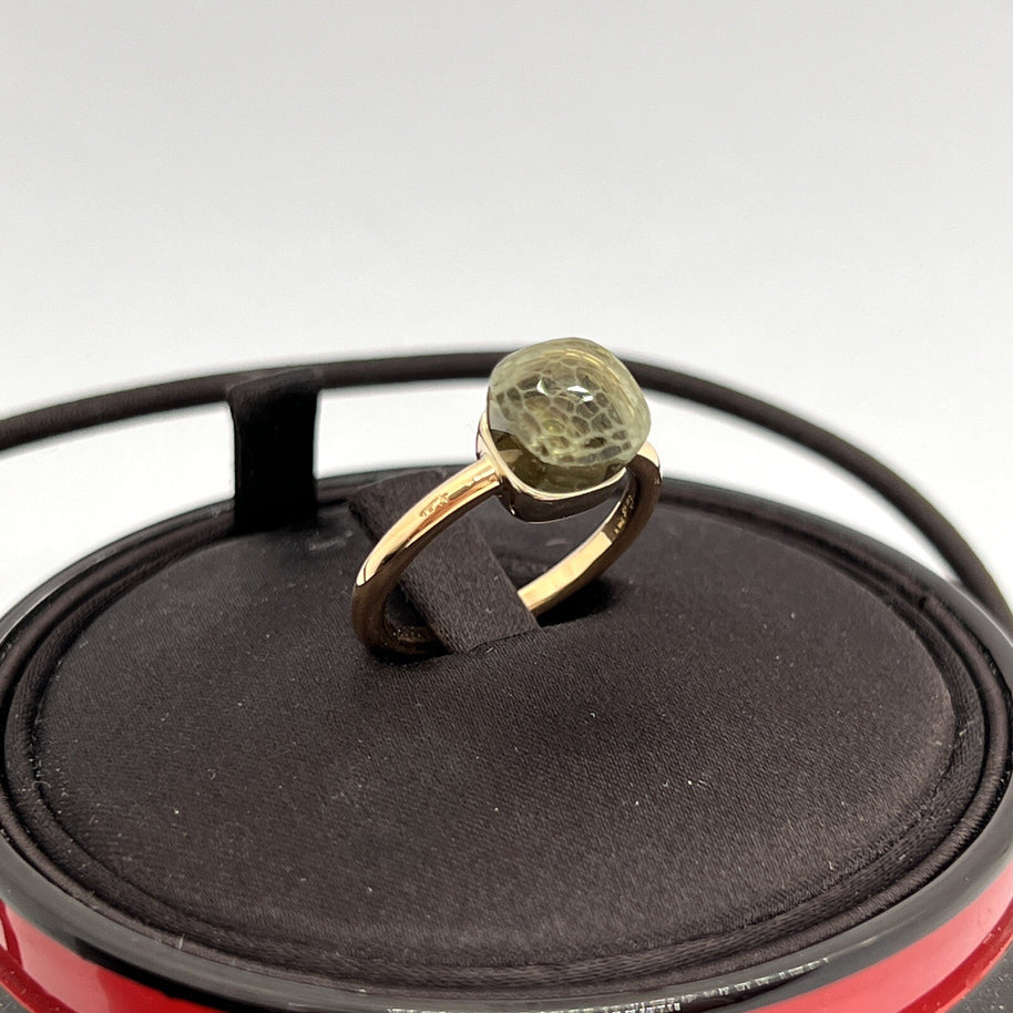 Pomellato Nudo Ring Petite Gr. 52 Grün 750er Rosegold mit Prasiolith