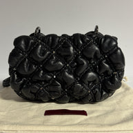 Valentino Garavani Spikeme Rockstud Puffer Leder Kleine Umhängetasche Schwarz