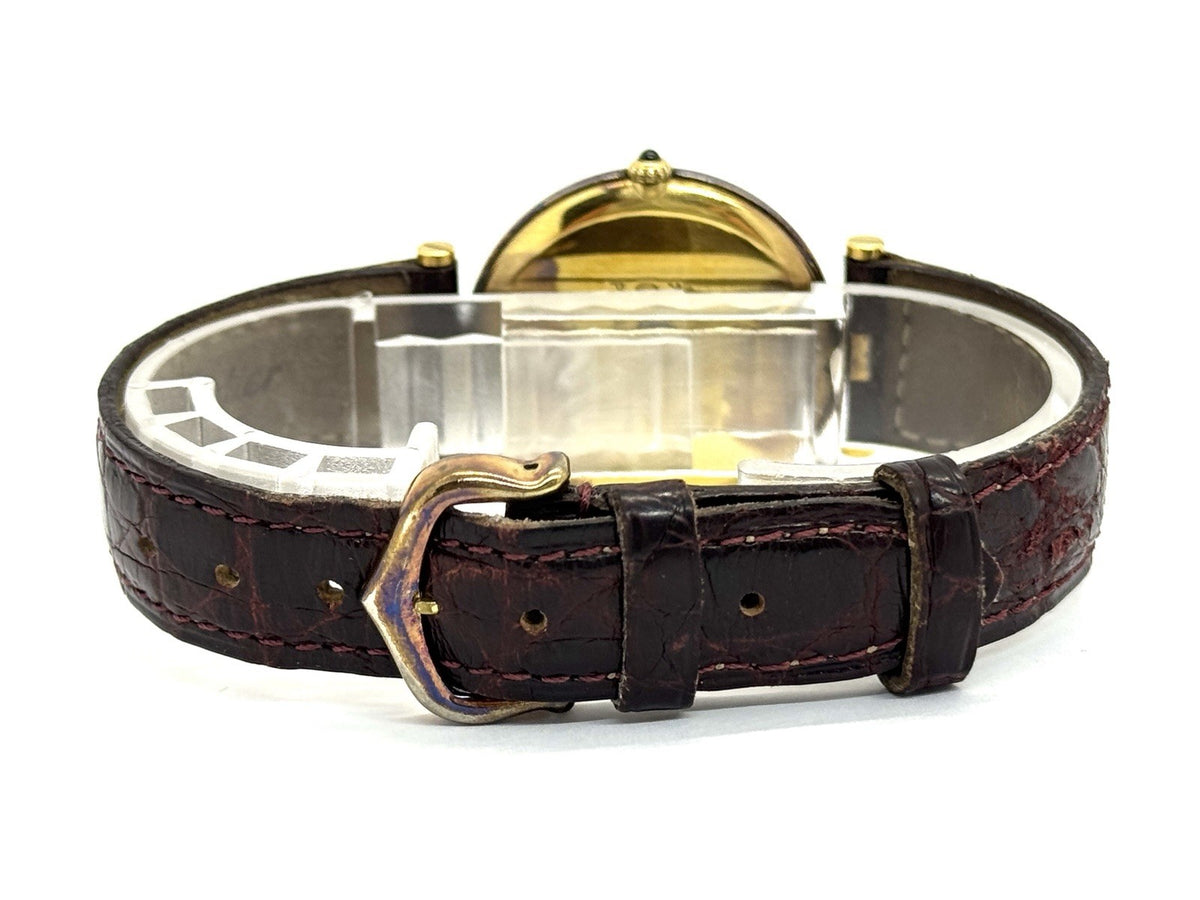 Cartier Vendome Medium 30mm Bordeaux Vermeil Must Damenuhr