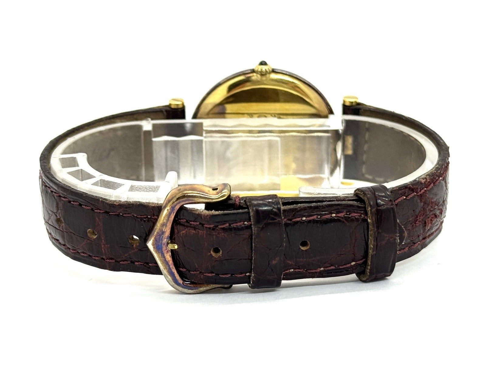 Cartier Vendome Medium 30mm Bordeaux Vermeil Must Damenuhr