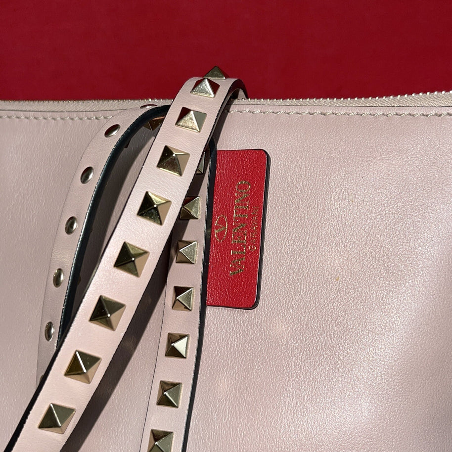 Valentino Garavani Rockstud Double Handle Bag Poudre Damen Handtasche Shopper