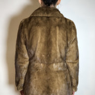 Moderne Nerzjacke hellbraun Sonderanfertigung vom Kürschner Gr. 34/36 Damen