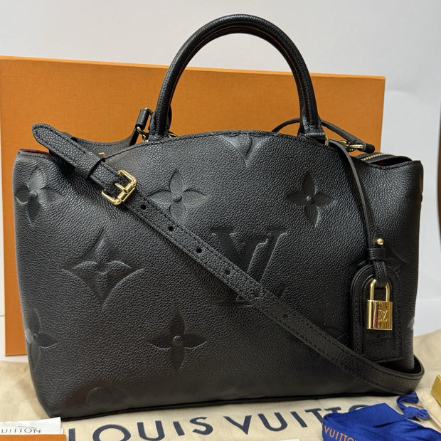 Louis Vuitton Petit Palais PM M58916 Monogram Empreinte Leder Schwarz