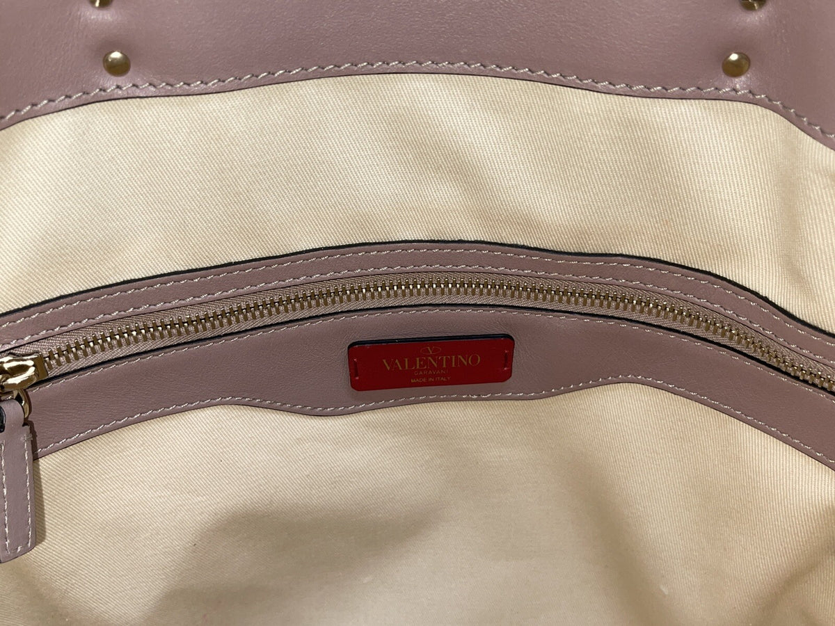 Valentino Garavani Rockstud Double Handle Bag Poudre Damen Handtasche Shopper