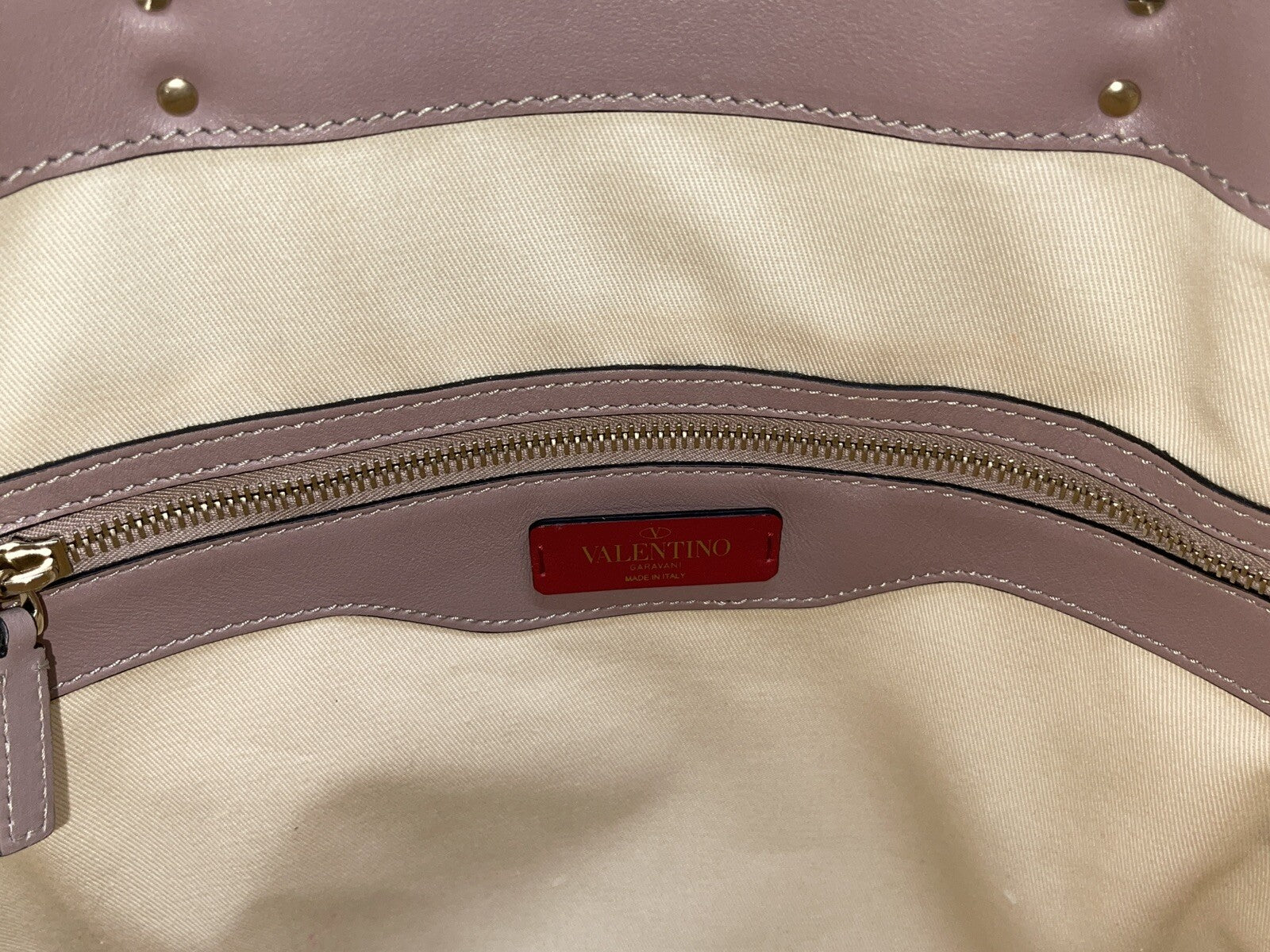 Valentino Garavani Rockstud Double Handle Bag Poudre Damen Handtasche Shopper