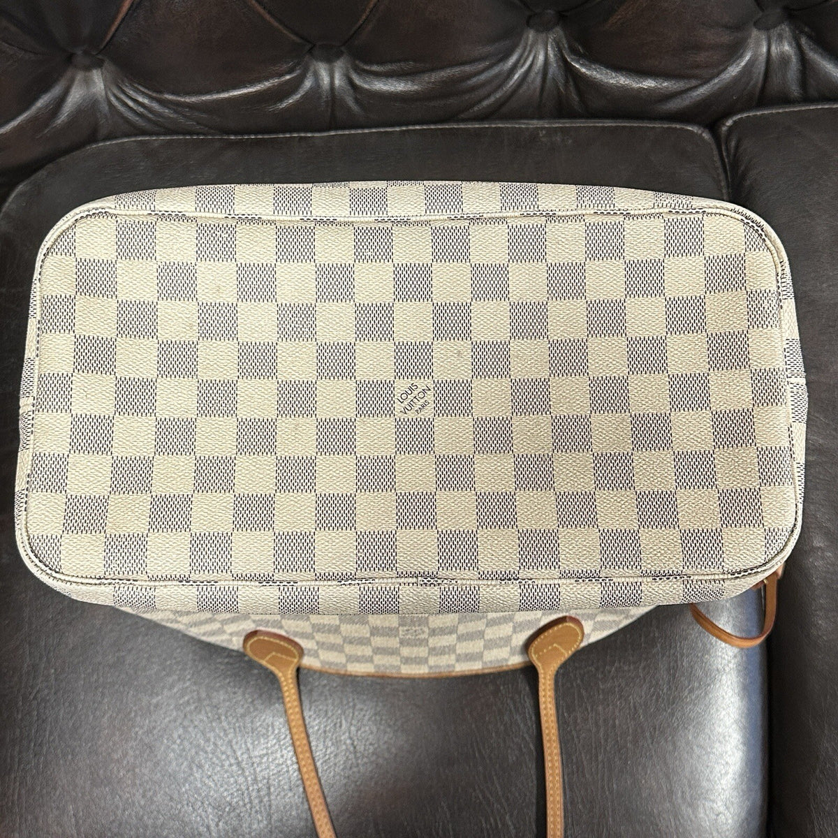 Louis Vuitton Neverfull MM + Pochette Damier Azur 2019 Shopper