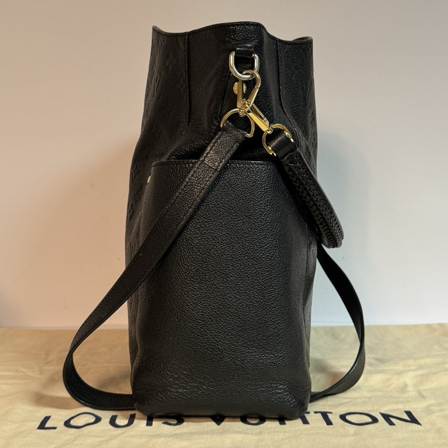 Louis Vuitton M50072 Bagatelle Empreinte Noir Schwarz Leder Umhängetasche 2016