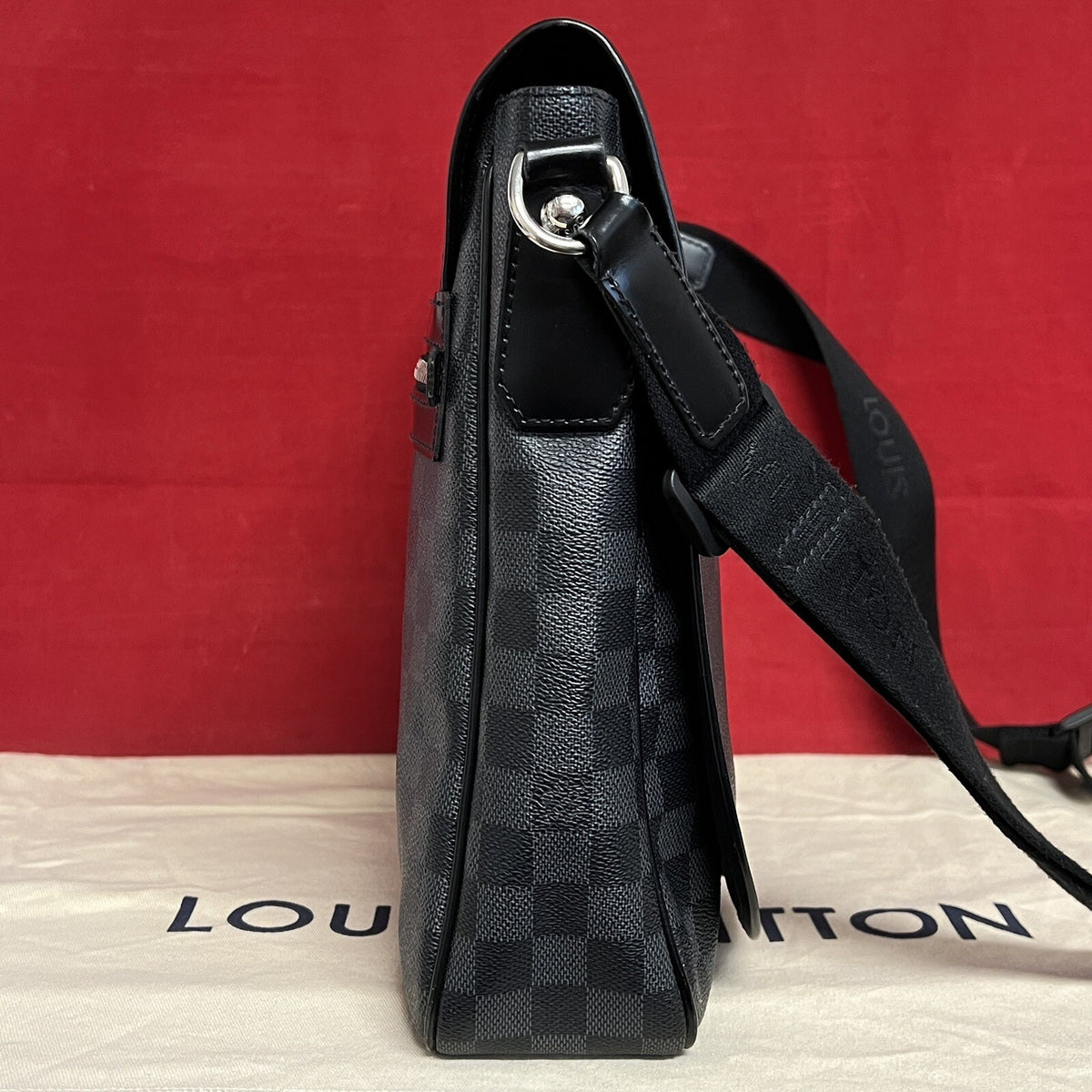 Louis Vuitton Daniel MM Messenger Bag Damier Ebene Herren Umhängetasche 2010