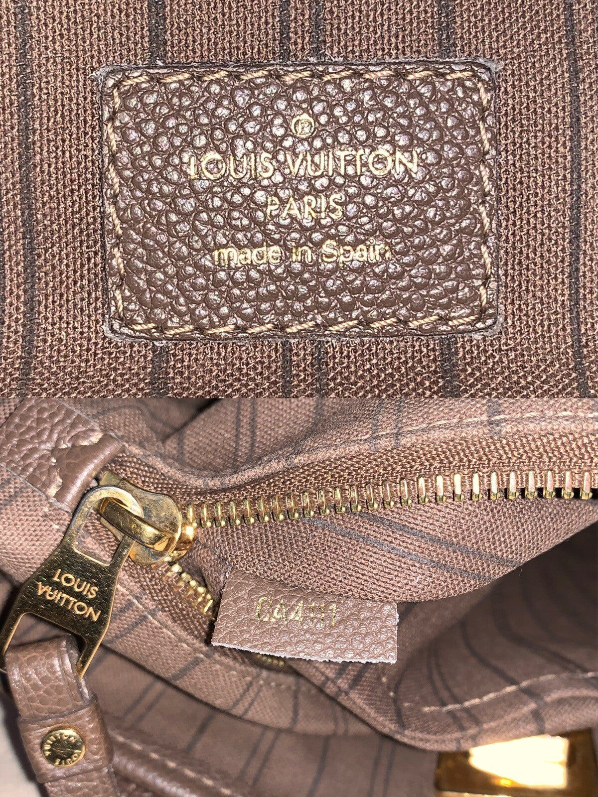 Louis Vuitton M40516 Citadine PM Monogram Empreinte Taupe Damen Handtasche 2012