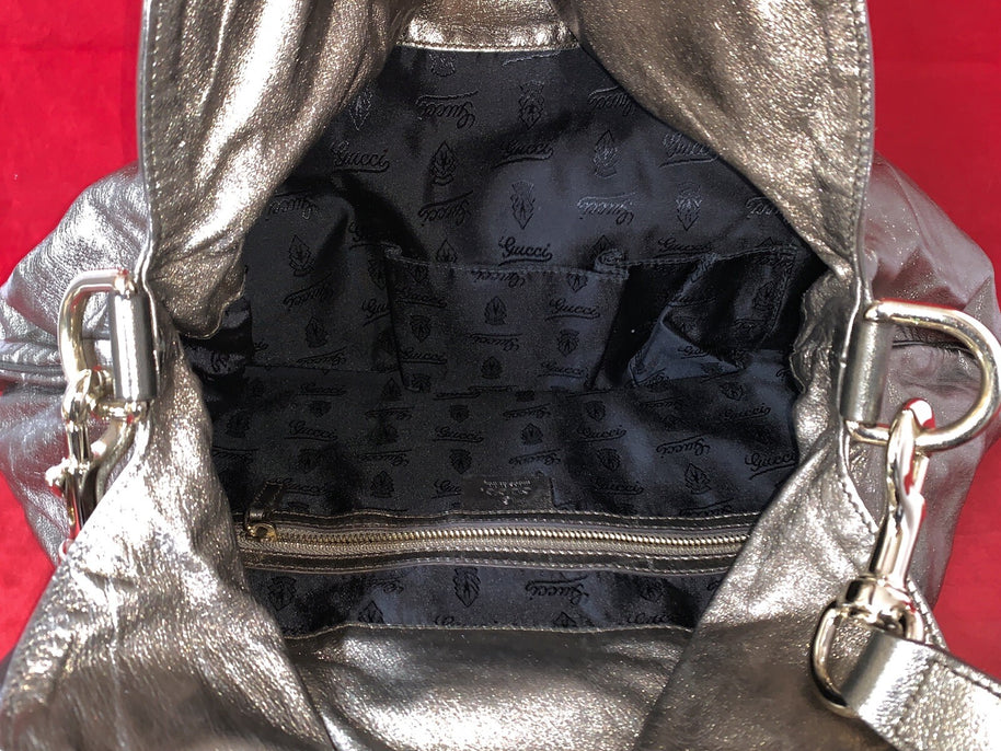 Gucci Hysteria Medium Damen Handtasche Silbergrau Schultertasche NP. 1.790€!