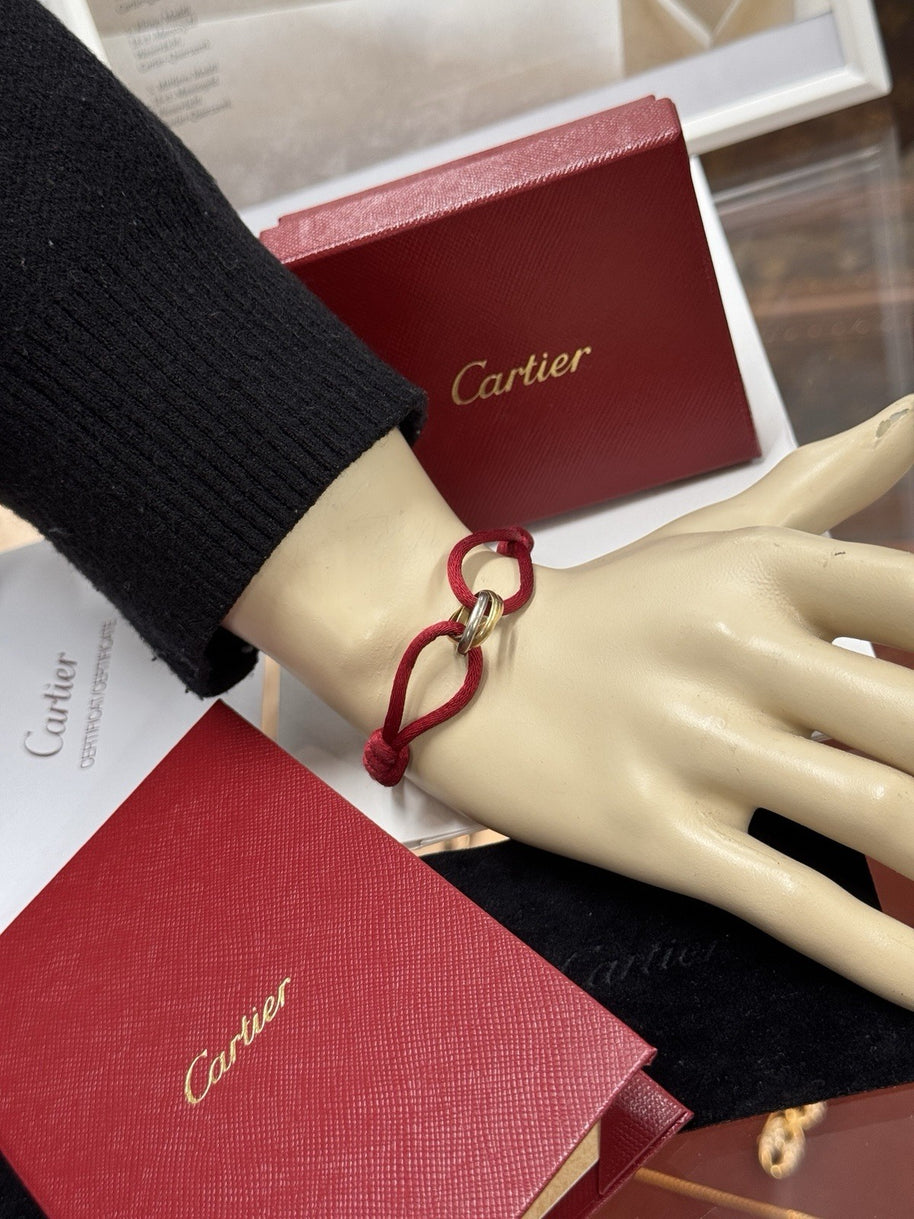 Cartier Trinity Armband Tricolor 18 Karat Weißgold, Gelbgold & Roségold