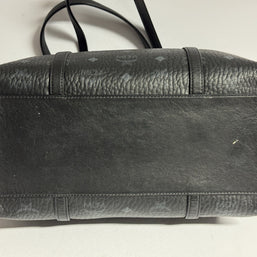 MCM Toni Medium Shopper mit Reissverschluss in Visetos Schwarz mit Rechnung