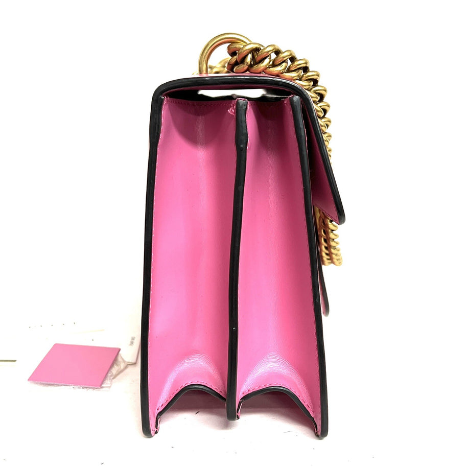 Gucci 431777 GG Marmont Pink Heart Shoulder Bag Schultertasche mit Herz Patch