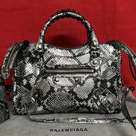 Balenciaga Neo Classic City kleine Damen Umhängetasche Python Leder