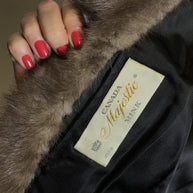 Ausgefallene Saphir Nerzjacke silbergrau, Canada Majestic Mink Gr. 34-36 Damen