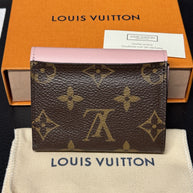 Louis Vuitton Zoé Geldbörse Portemonnaie Monogram & Rose Ballerine wie NEU