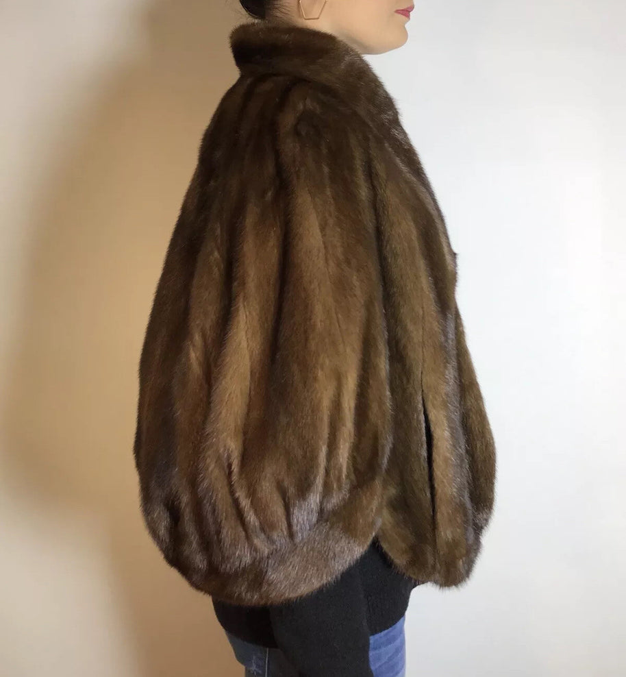Elegantes Nerzcape, Cape naturbraun Exklusiv vom Kürschner onesize / S-L Damen