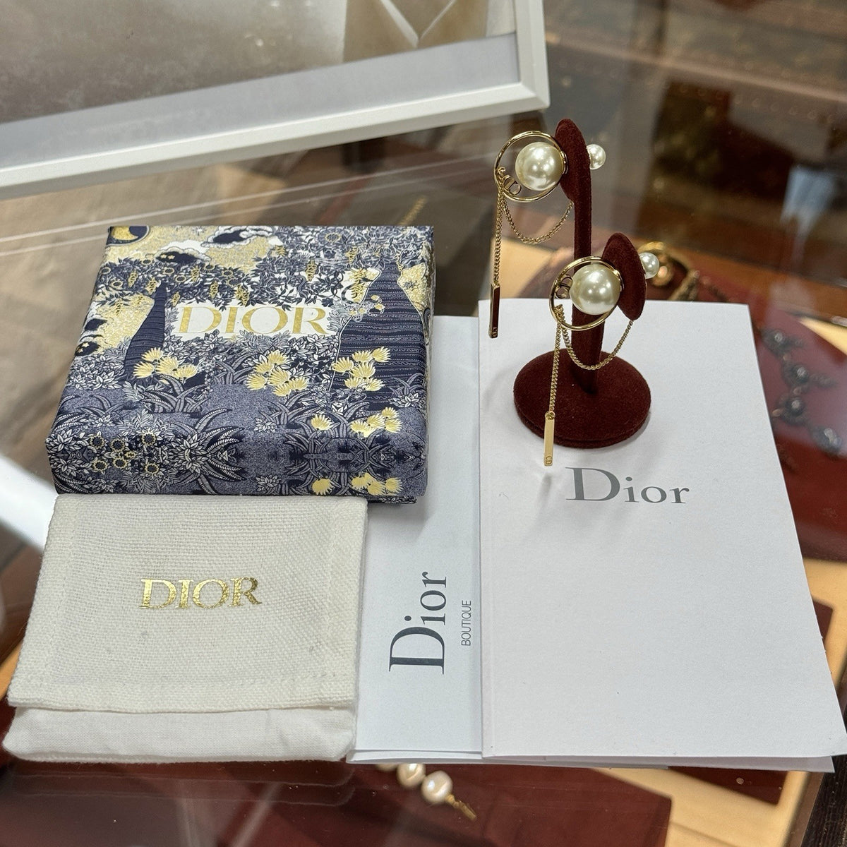 Dior Drop Ohrringe CD Montaigne Earrings Gold E0435 Christian Dior