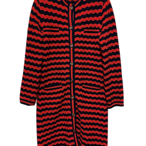 Gucci Wollmantel Damen Cardigan Strickjacke Rot & Dunkelblau Gr. XS NP: 2800€