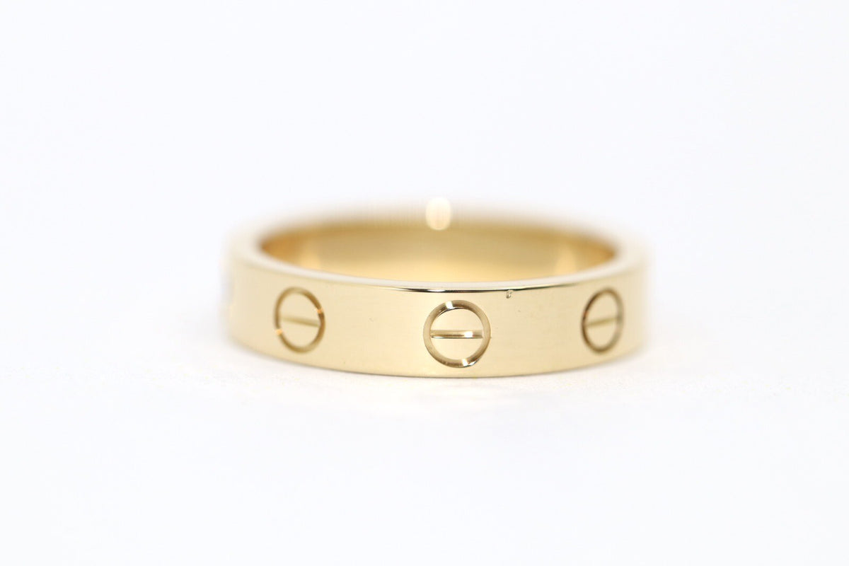 Cartier Love Diamant Ring Trauring/Ehering mit Brillant 18k Gelbgold Gr. 50