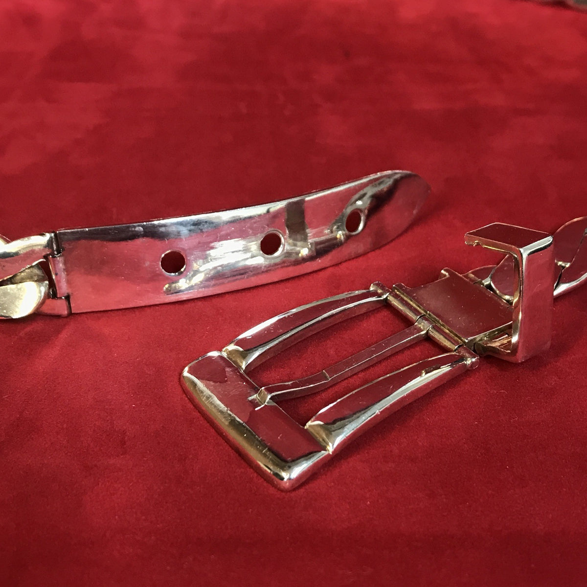 Schwerer 925 Sterling Silbergürtel DESIGNER ANTONIO FALLACI made in Italy