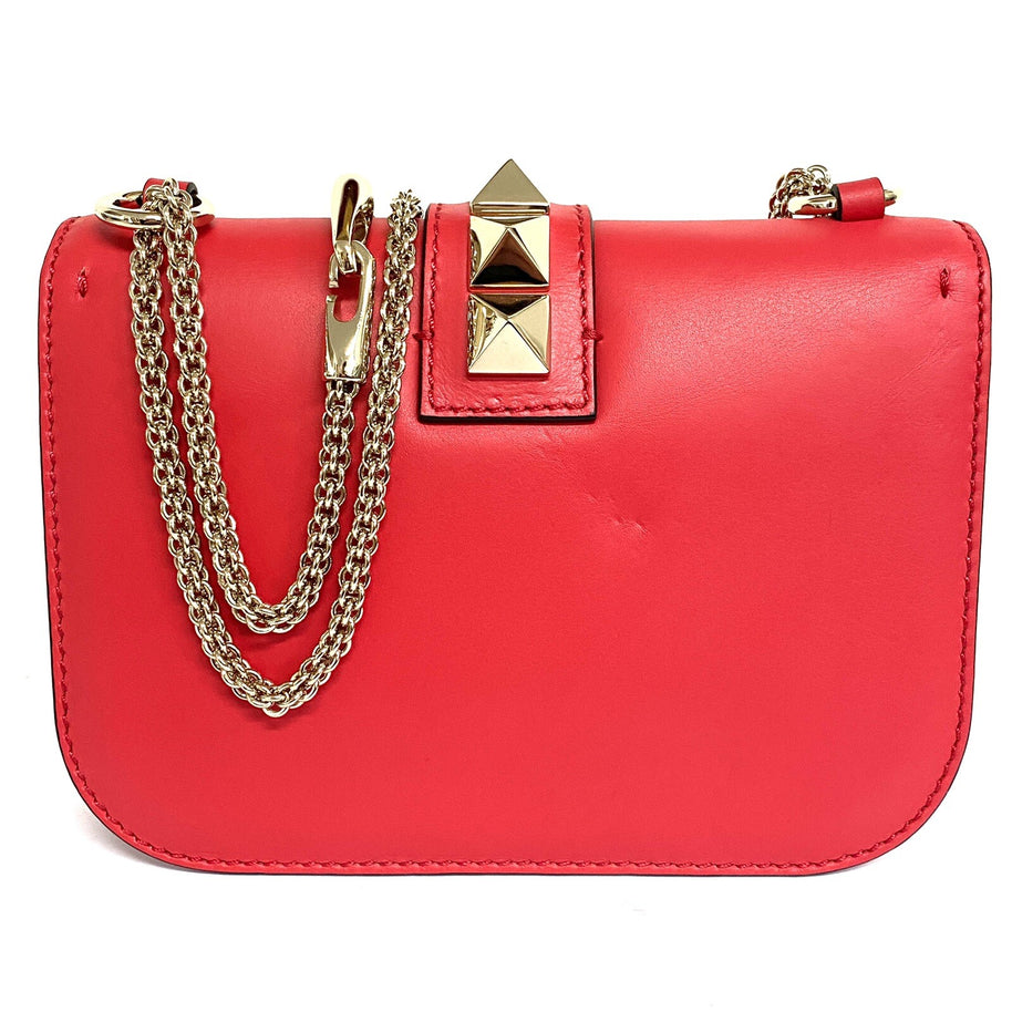 Valentino Garavani Glam Rock kleine Umhängetasche rosa/gold Rockstud