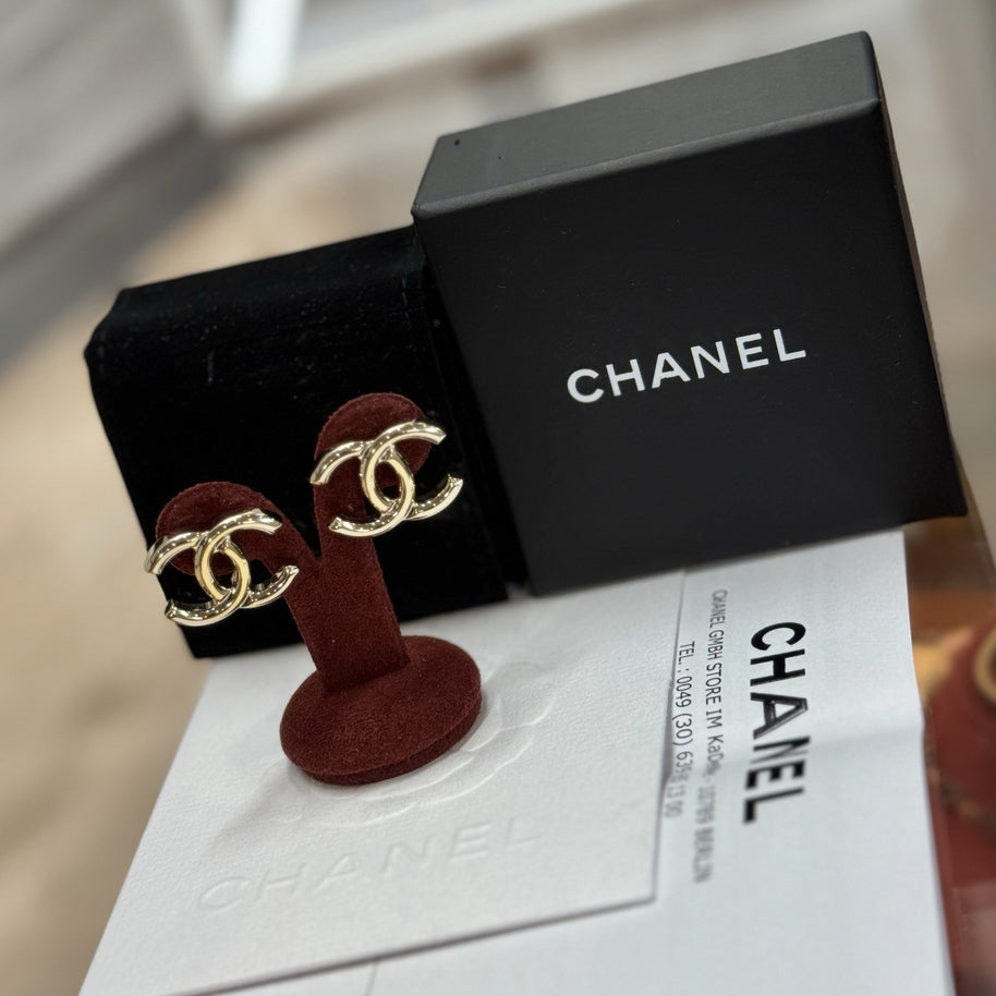 Chanel A96502 CC Ohrringe Ohrclips Ohrstecker Gold