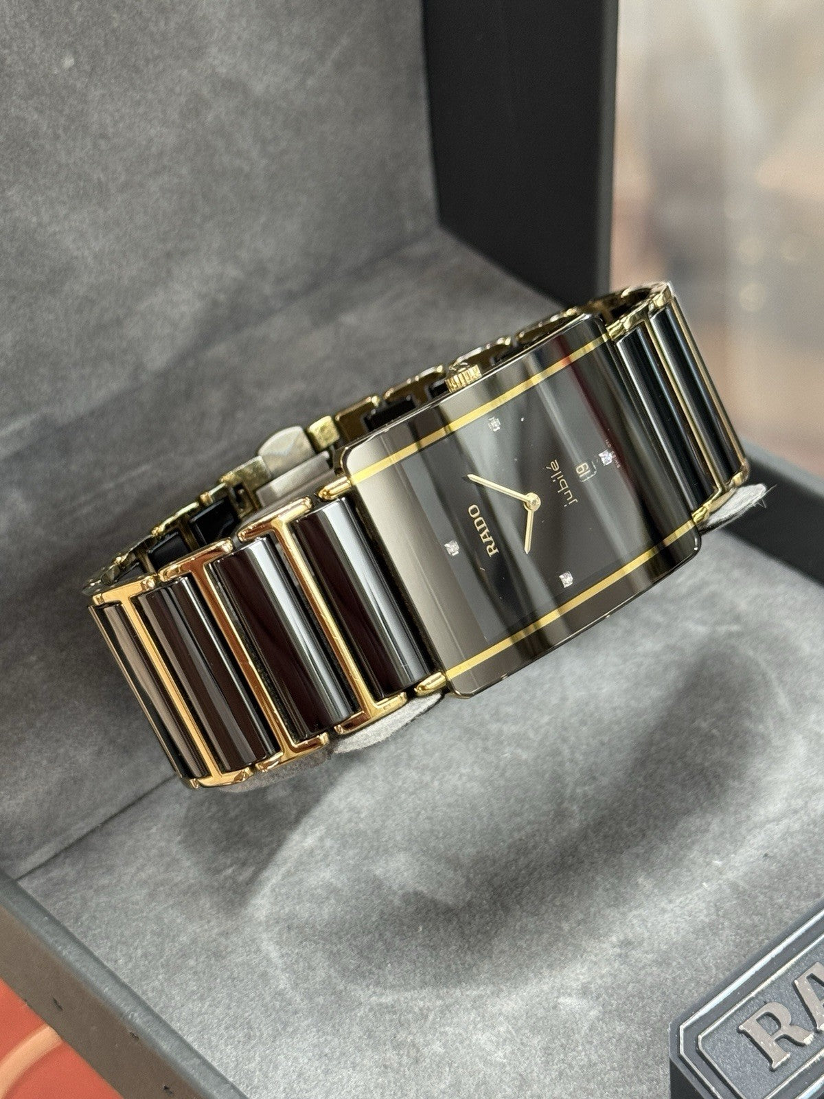 Rado Diastar Integral Jubile Keramik Schwarz Gold mit Diamanten 160.0282.3