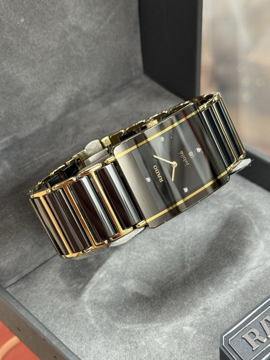 Rado Diastar Integral Jubile Keramik Schwarz Gold mit Diamanten 160.0282.3