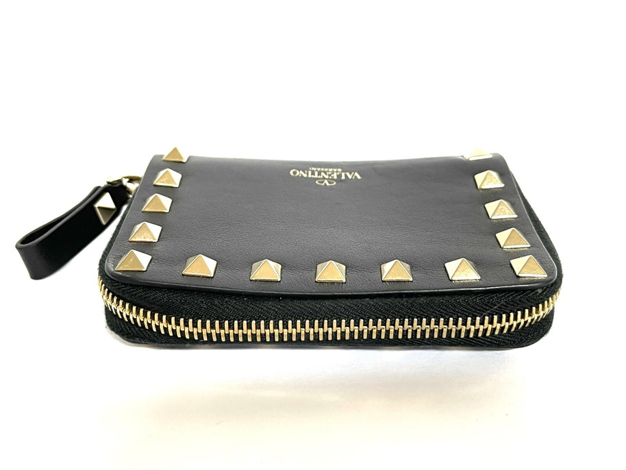 Valentino Garavani Rockstud Damen Portemonnaie Schwarz mit Nieten Geldbörse