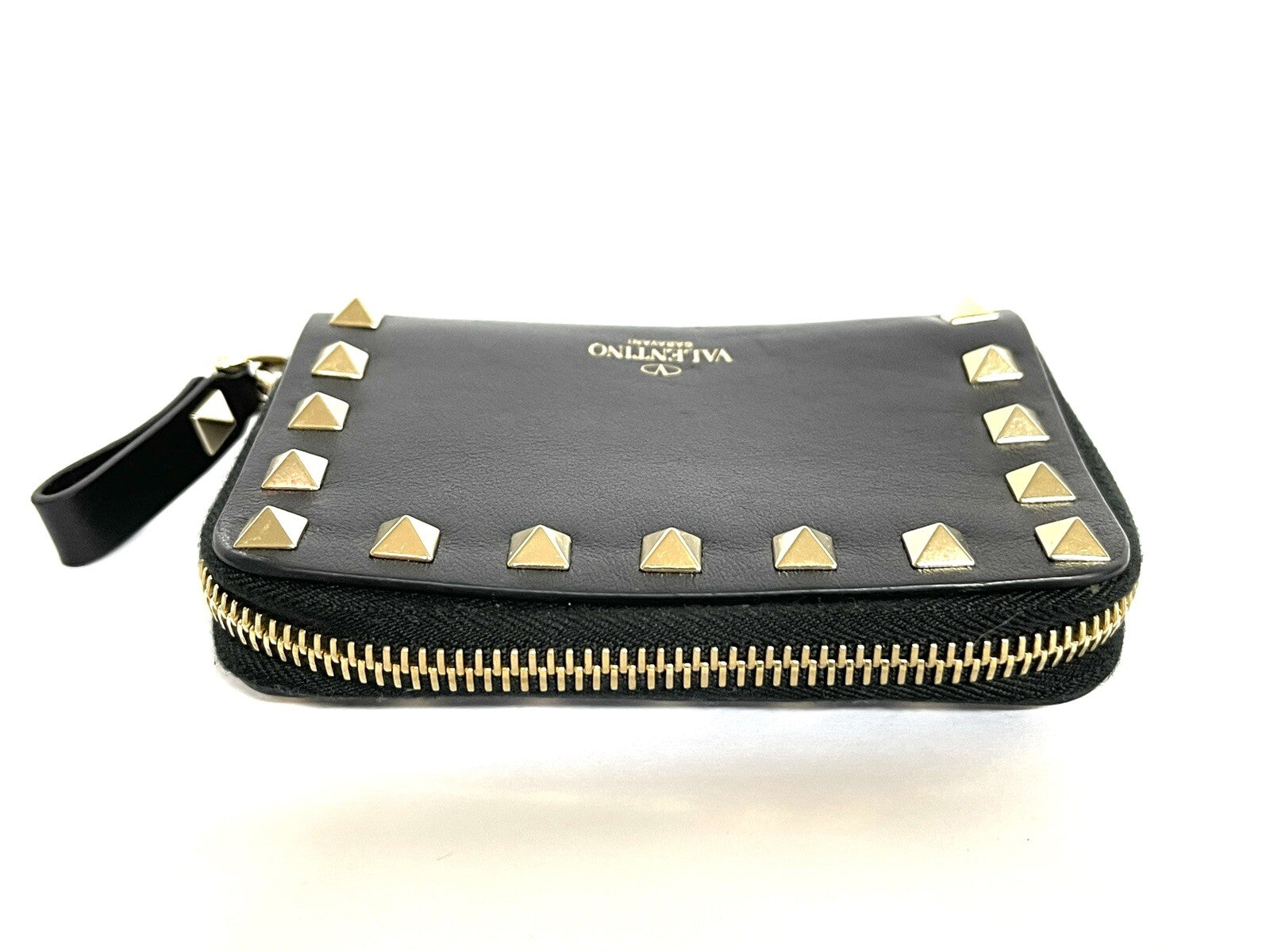 Valentino Garavani Rockstud Damen Portemonnaie Schwarz mit Nieten Geldbörse