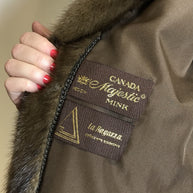 Wunderschöner langer Nerzmantel braun CANADA MAJESTIC MINK Gr. 40/42 Damen