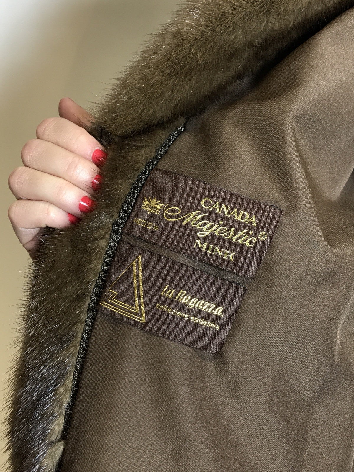 Wunderschöner langer Nerzmantel braun CANADA MAJESTIC MINK Gr. 40/42 Damen