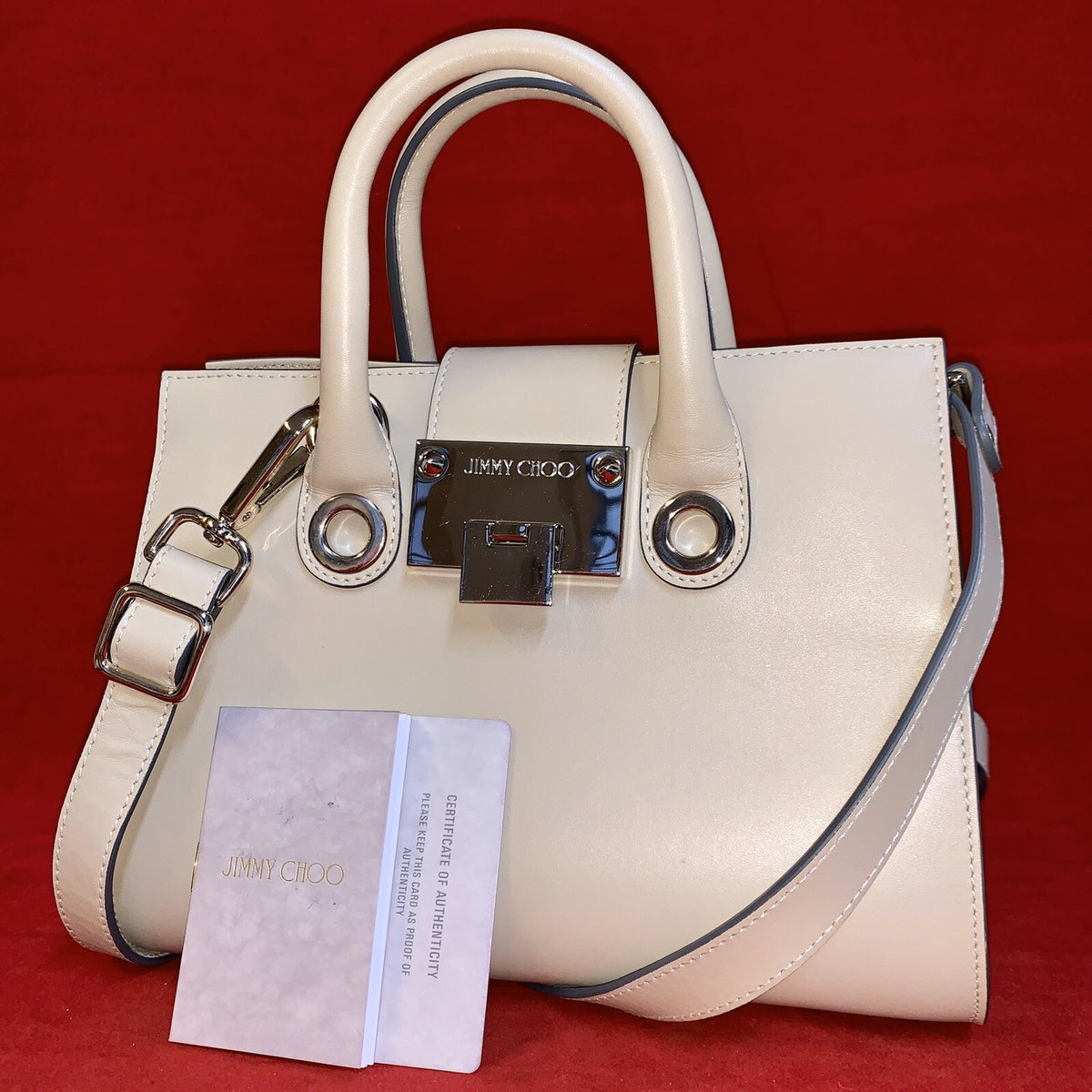 Jimmy Choo Riley Small Damen Handtasche/Schultertasche Grau/Anthrazit