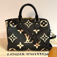 Louis Vuitton Speedy 25 mit Schulterriemen Monogram Empreinte Bicolor Leder