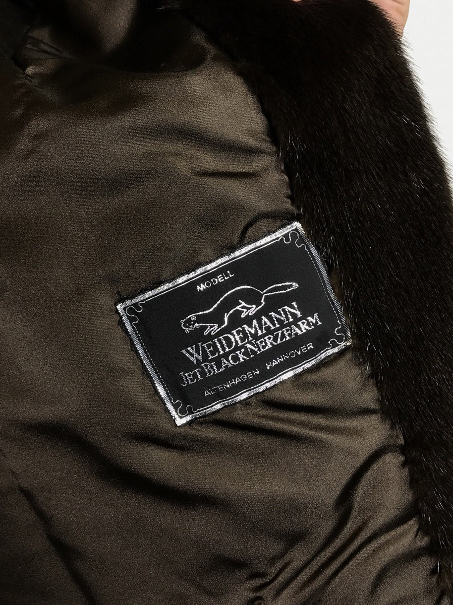 Klassische Nerzjacke dunkelbraun Kürschner Arbeit by WEIDEMANN Gr. 40/42 Damen