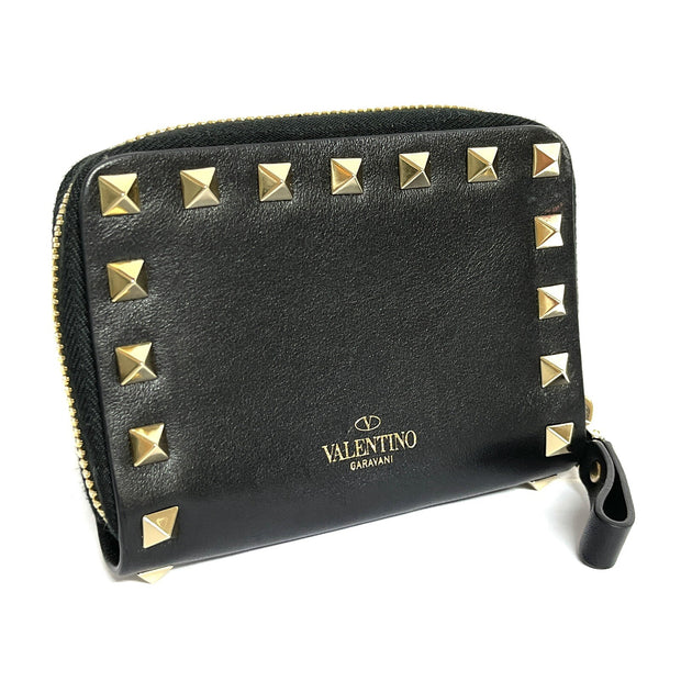 Valentino Garavani Rockstud Damen Portemonnaie Schwarz mit Nieten Geldbörse