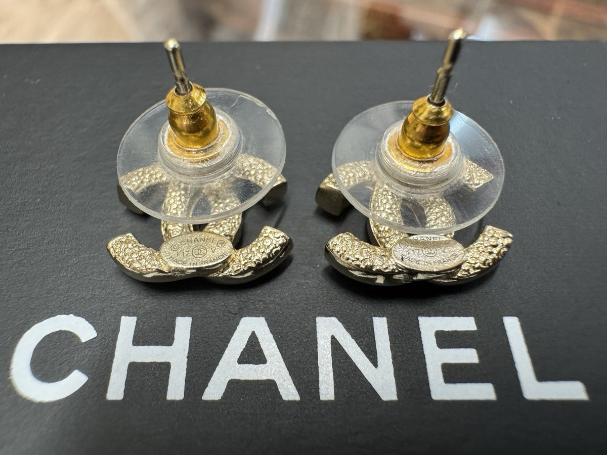Chanel A88429 CC Ohrringe Ohrstecker Vergoldet